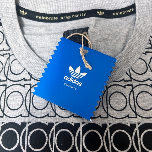 Adidas D Mono Tee All Over Logo print Shirt Tank t-Shirt Celebrate Originality - Picture 9 of 12